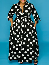 Wmstar Dresses For Women Dot Printed With Pockets