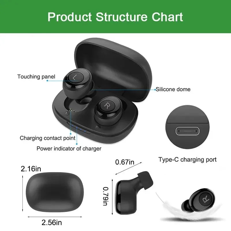 Rechargeable Bluetooth Hearing Aids Wireless Mini Adjustable Sound