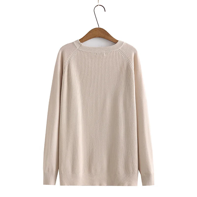 4Xl Basic Sweater Women Autumn Winter O-Neck Warm
