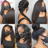 Transparent Lace Frontal Wig Pre Plucked Kinky