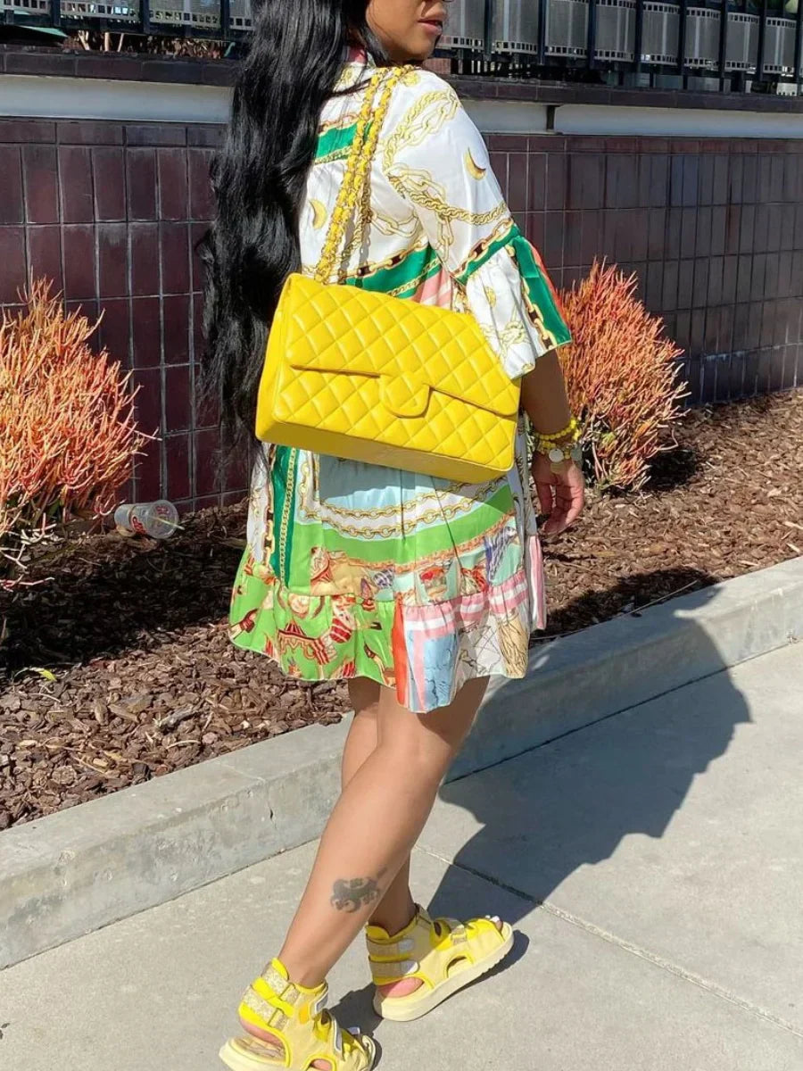 Lw Dress Print A Line Loose Dress Summer