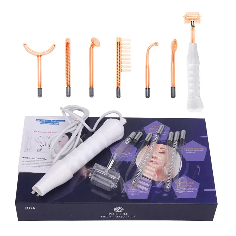 Red Or Violet Ray Electrodes Glass Tube Wand