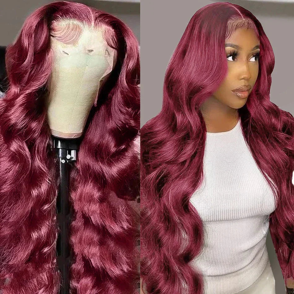 Melodie J Burgundy X Body Wave Lace Frontal