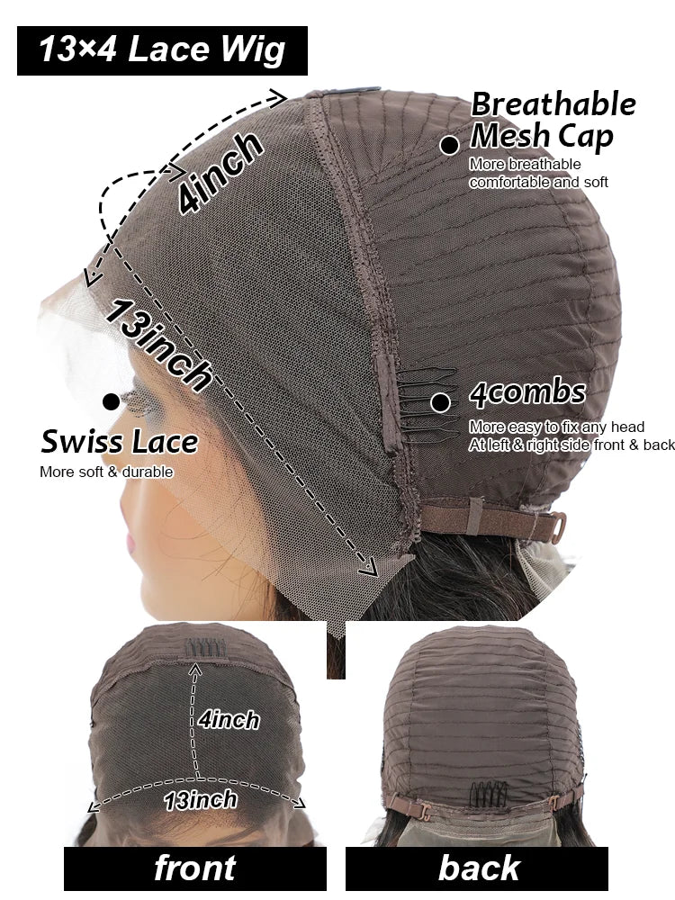 Lace Front Human Hair Wig Transparent Lace