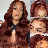 Reddish Brown Body Wave Lace Frontal Human