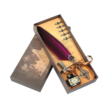 Retro Feather Pen Writing Ink