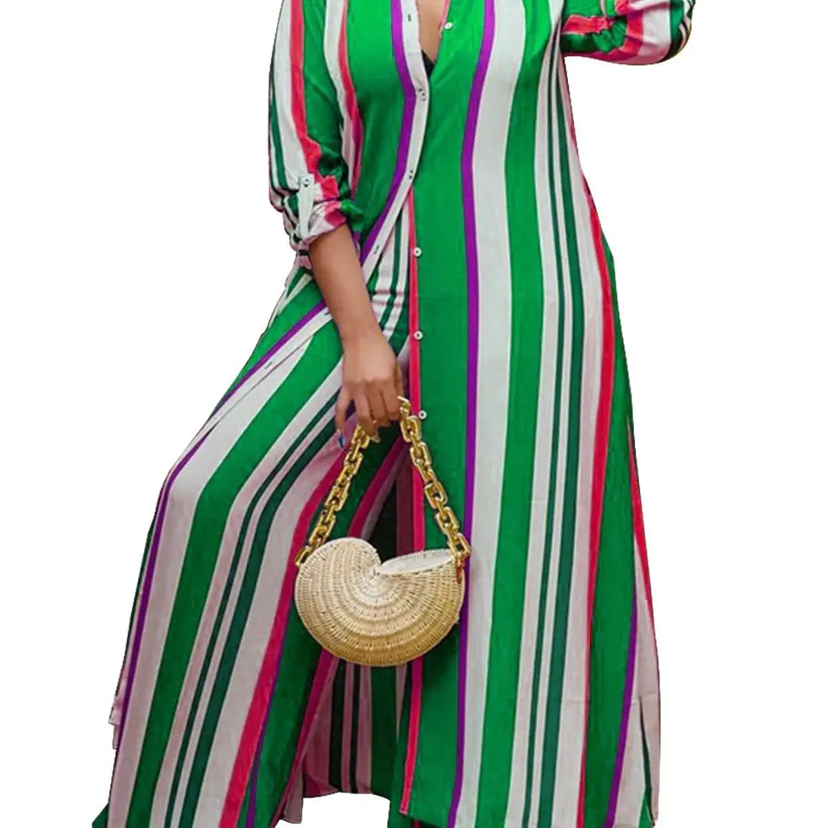 Autumn Spring African Women Long Sleeve V-Neck Polyester