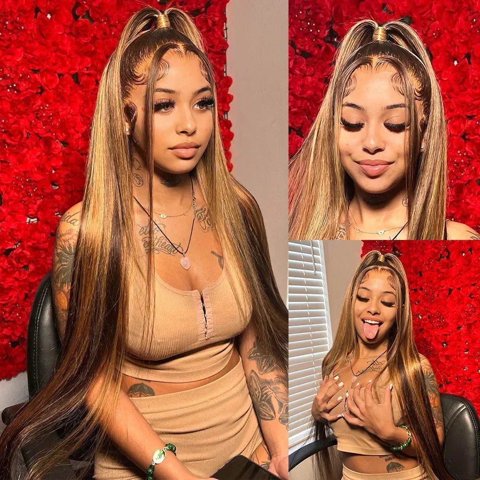 Tewjig Highlight Ombre Hair  Lace Front