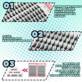 Fake Eyelashes Clusters Individual Lashes Mixed Length