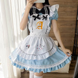 Blue Alice Playing Cards Lolita Maid Dress Costumes
