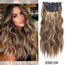 Set Synthetic Hair Clip In Long Wavy Thick