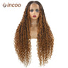 Wig For Black Woman Knotless Goddess Locs With Curly Hair