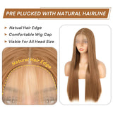 Ginger Blonde Lace Wigs For Black Women Straight
