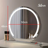 LED Round Vanity Mirror with 10X Magnification