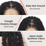 Kalyss Triangle Knotless Butterfly Locs Braided Wigs