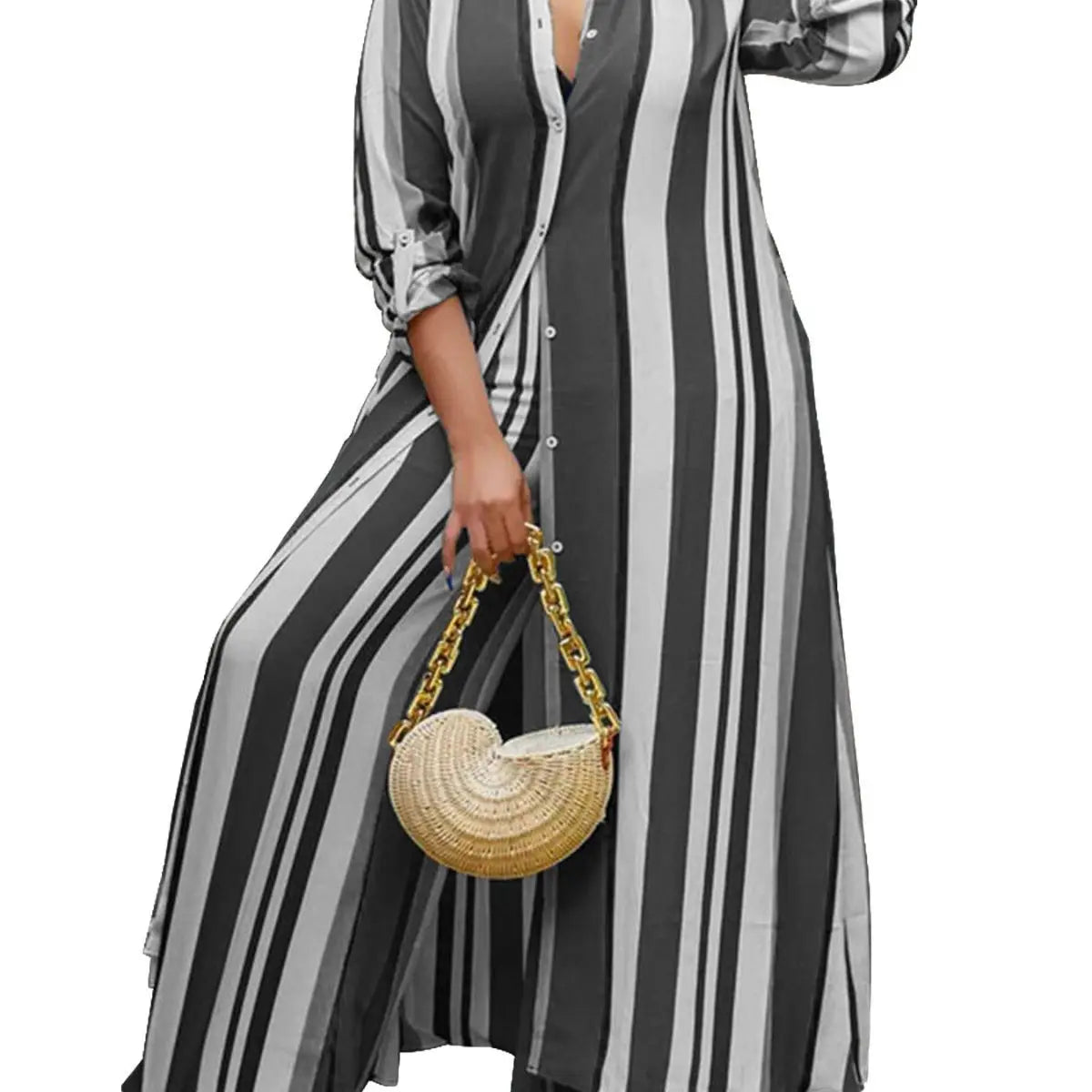 Autumn Spring African Women Long Sleeve V-Neck Polyester