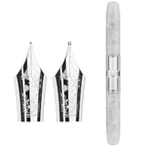 Penbbs Transparent Resin Fountain Pen Double-Nib Ink