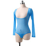 Long Sleeve Bodycon Gauze Top Sheer Pure Mesh