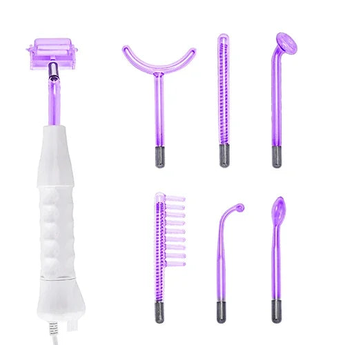 Red Or Violet Ray Electrodes Glass Tube Wand