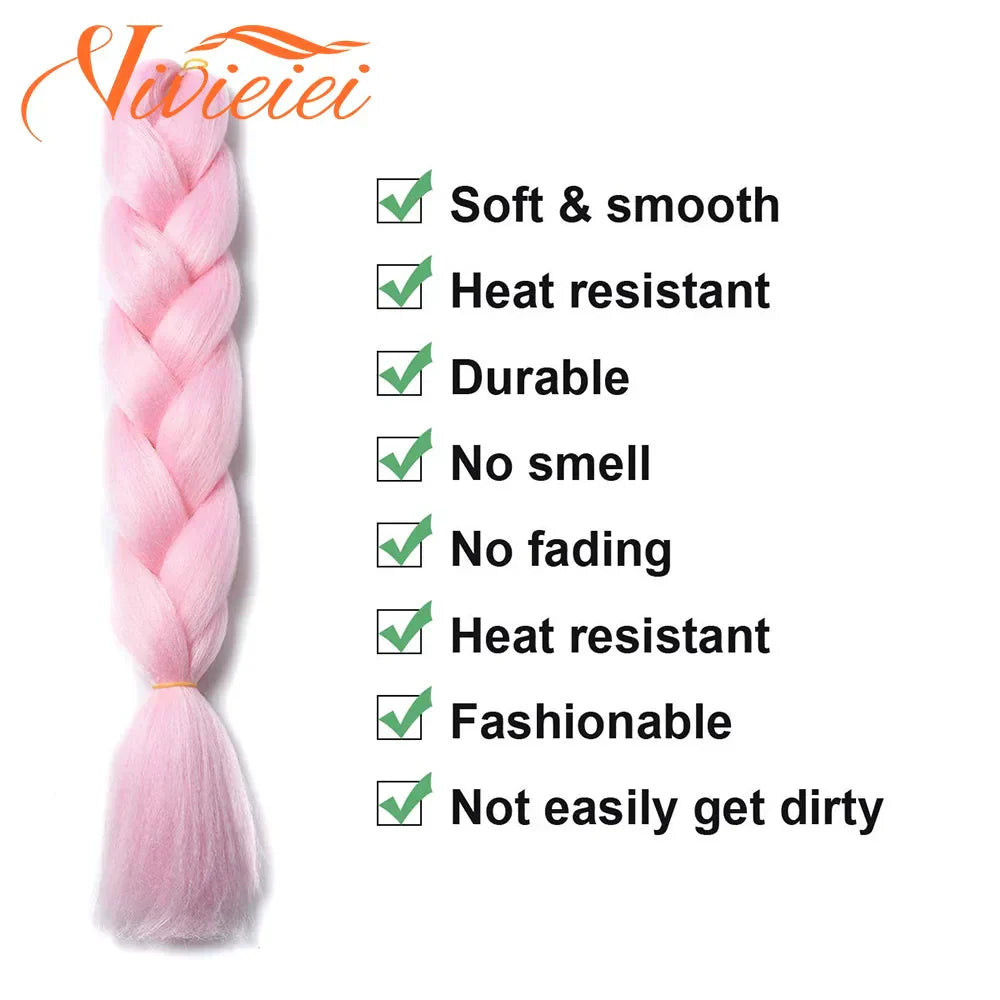 Pink Ombre Jumbo Braids Hair Extensions