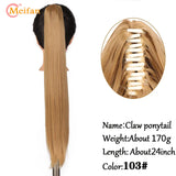 Meifan Long Synthetic Wavy Clip In Hair Ponytail