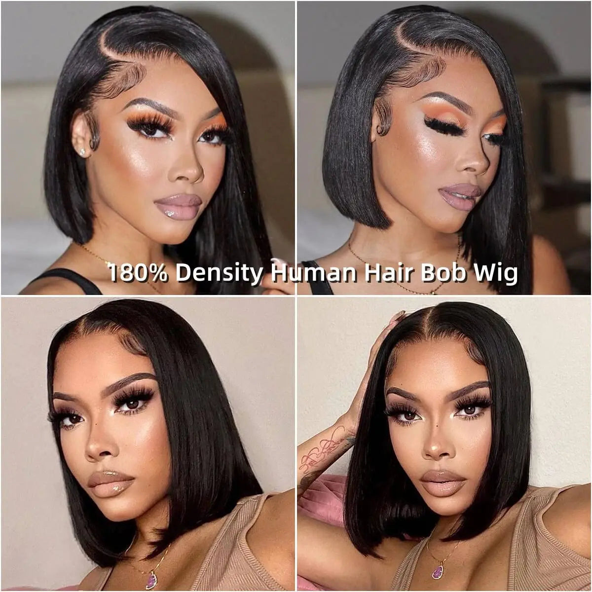 Straight X Lace Front Short Bob Wig Natural