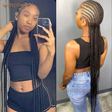 Full Lace Braided Wigs Women Jumbo Knotless