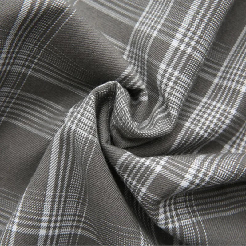 Autumn Clothes Women Skirts Plus Vintage Plaid With