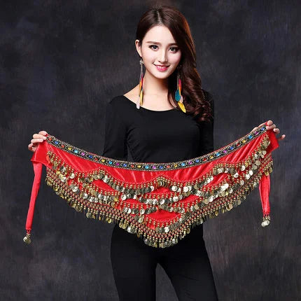 Oriental/Indian Belly Dance Coin Belt Bellydance Hip Scarf