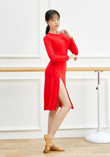 Sexy Hem Slit Design Dance Dress For Women