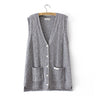 Autumn Winter Sweater Vest Women Clothing Argyle Twist