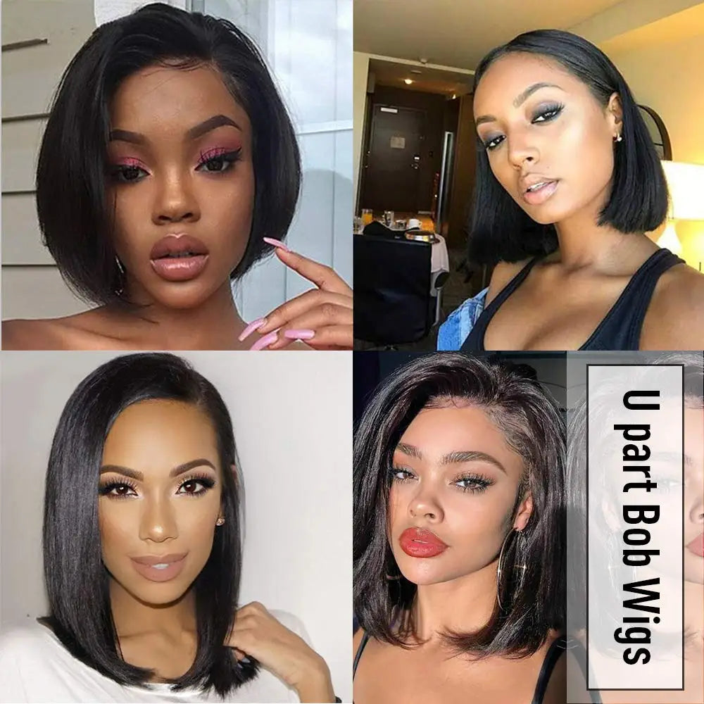 Part Bob Wig Left Side U Part