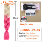 Pink Ombre Jumbo Braids Hair Extensions