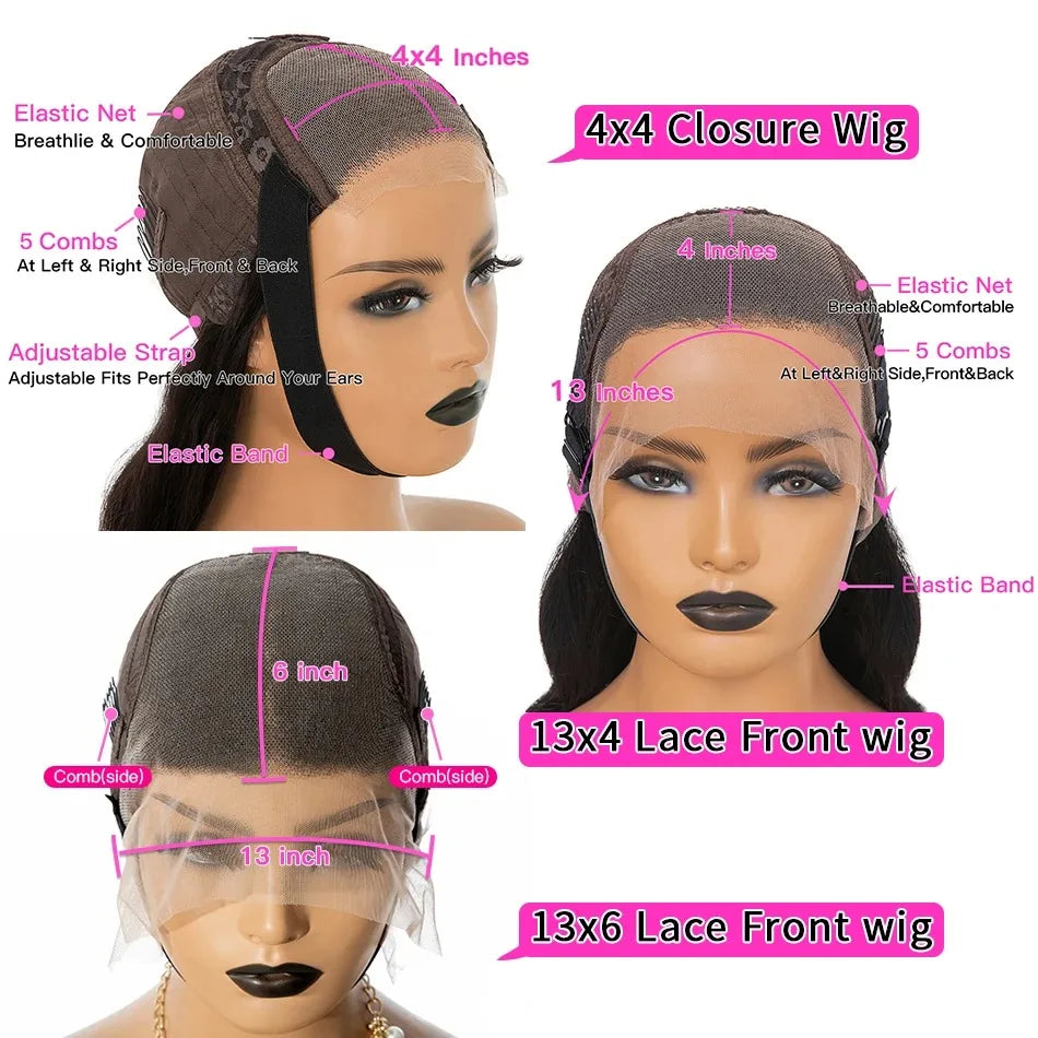 Reddish Brown Lace Front Human Hair Wigs Pre