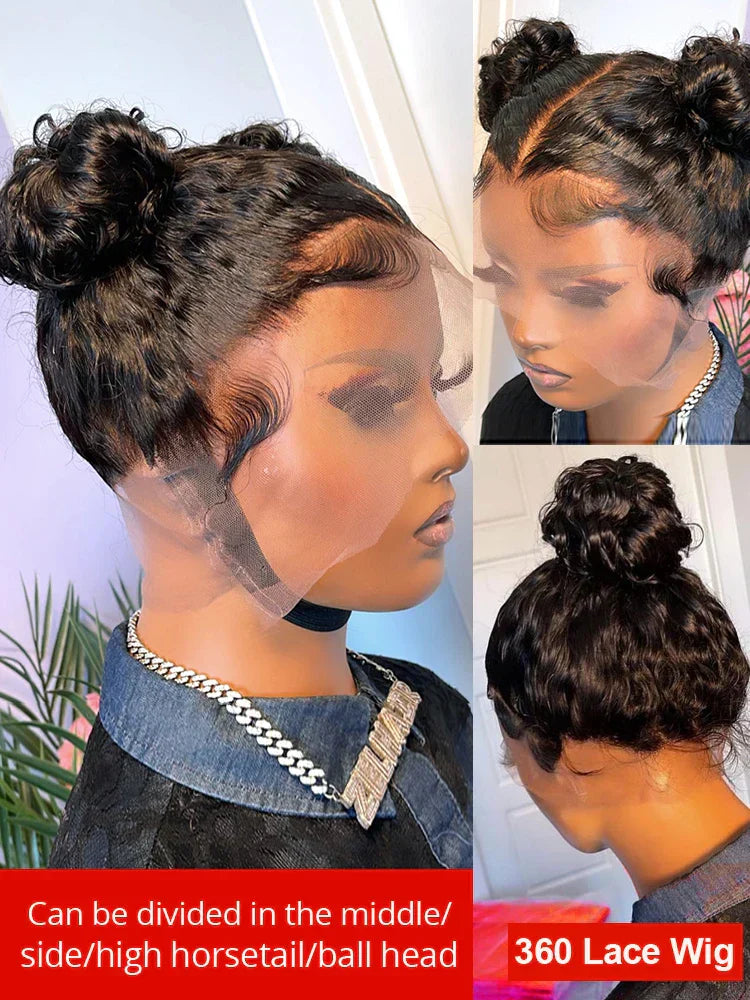 Transparent 13X4 Hd Water Wave Lace Front Wigs