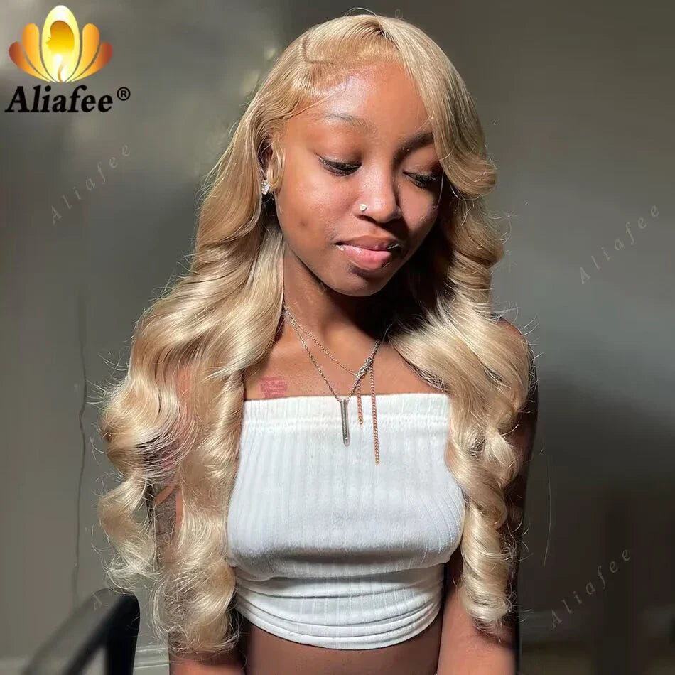Honey Blonde Body Wave 13X6 Lace Frontal Wig