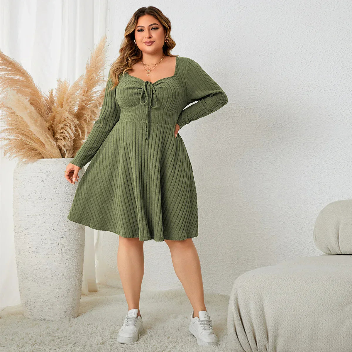 V-Neck Sexy Autumn Women Clothing Solid