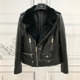 Winter Cotton Inside Thicker Warm Real Sheep Leather