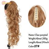 Meifan Long Synthetic Wavy Clip In Hair Ponytail
