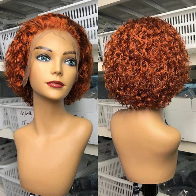Pixie Cut Wig B Brown Color Lace Wig