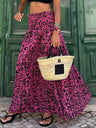 Summer Long Skirts Women Boho Print Skirt Female