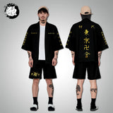 Tokyo Revengers Cosplay Cloak Anime Black White Top