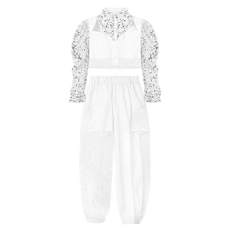 Children' Sequins Jazz Dance Suit K-Pop Clothes