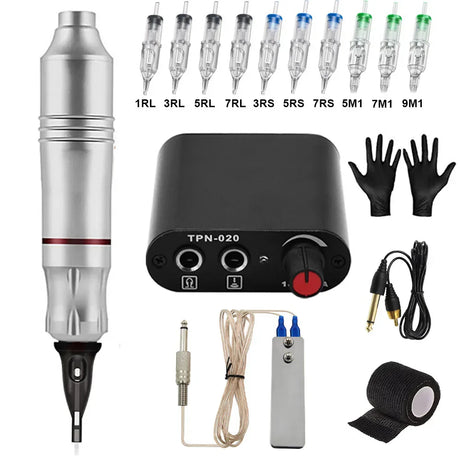 Tattoo Machine Pen Kits Power Supply Rotary Gun