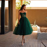 Weiyin Ae0775 Simple Green Tulle A Line Short