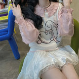 White Lace Mini Skirt For Women Girl Kawaii
