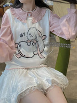 White Lace Mini Skirt For Women Girl Kawaii