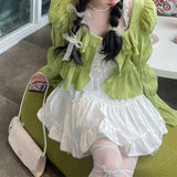 White Lace Mini Skirt For Women Girl Kawaii