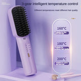 Wireless Hair Straighteners Mah Mini Hot Comb Dryer