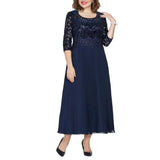 Women Dress O-Neck Half Sleeve Waist Tight Dress